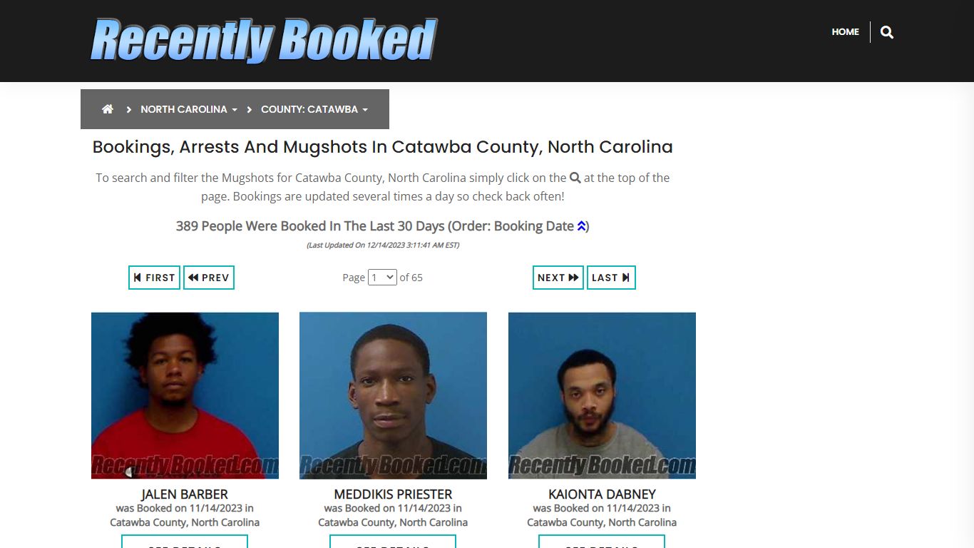 Bookings, Arrests and Mugshots in Catawba County, North Carolina